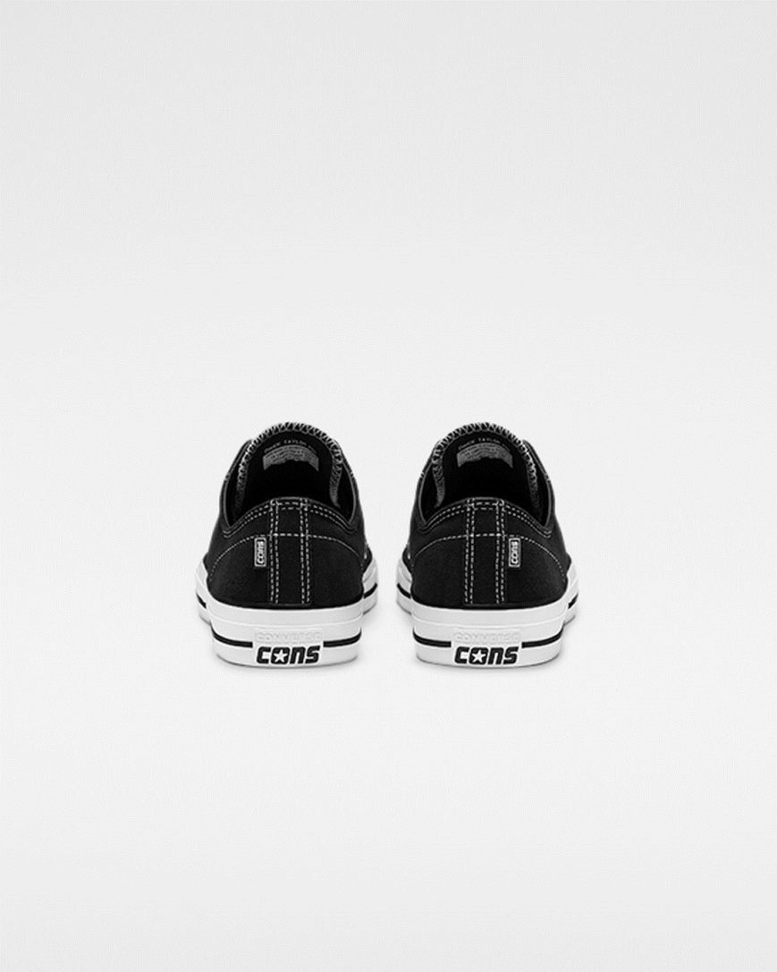 Women's Converse CONS Chuck Taylor All Star Pro Suede Skate Shoes Black / White | AU 483E0V